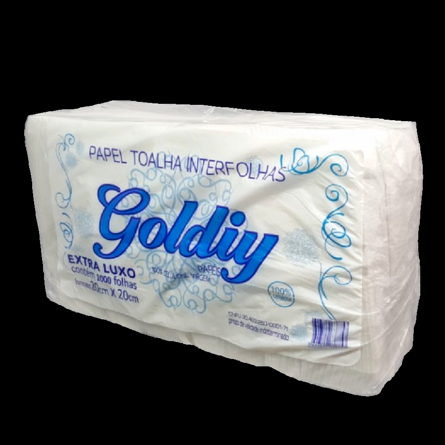 Papel Toalha Interfolhas E. Luxo 100% pct 1000un Goldiy