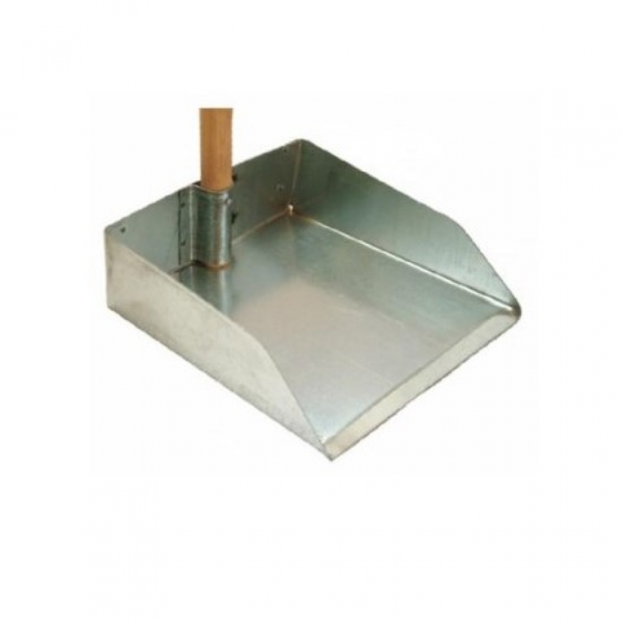 Pá para lixo cabo longo metal Lemawipe